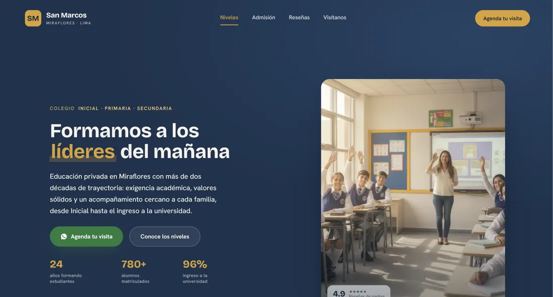 Sitio web de Colegio San Marcos