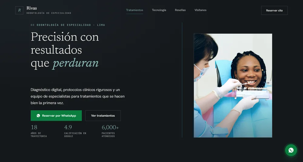 Sitio web de Clínica Dental Rivas