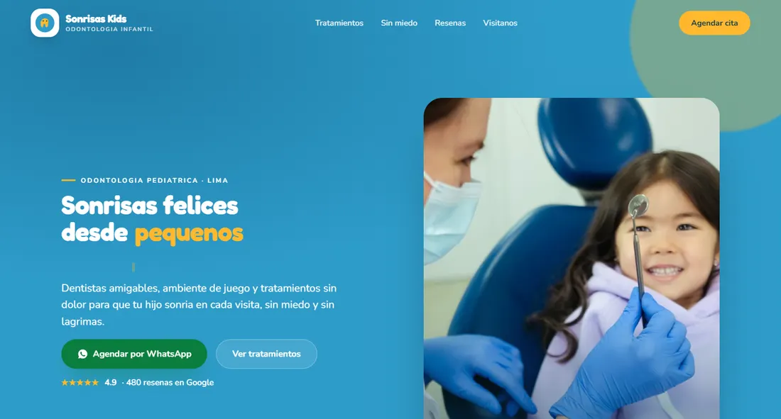 Sitio web de Sonrisas Kids