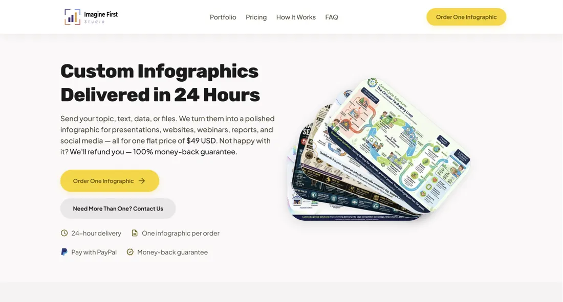 Sitio web de Imagine First Studio