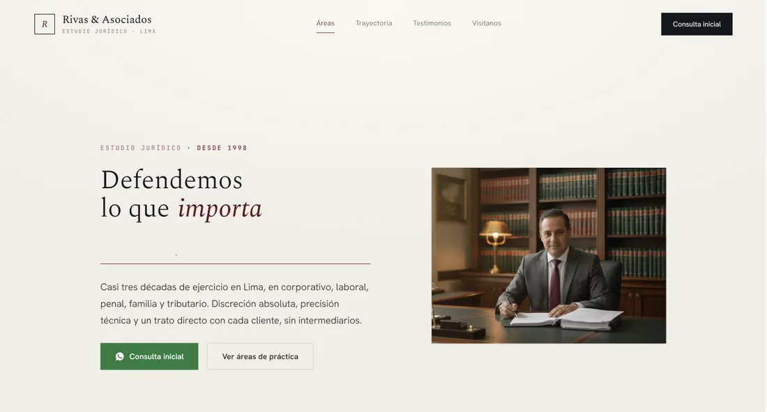 Sitio web de Estudio Rivas